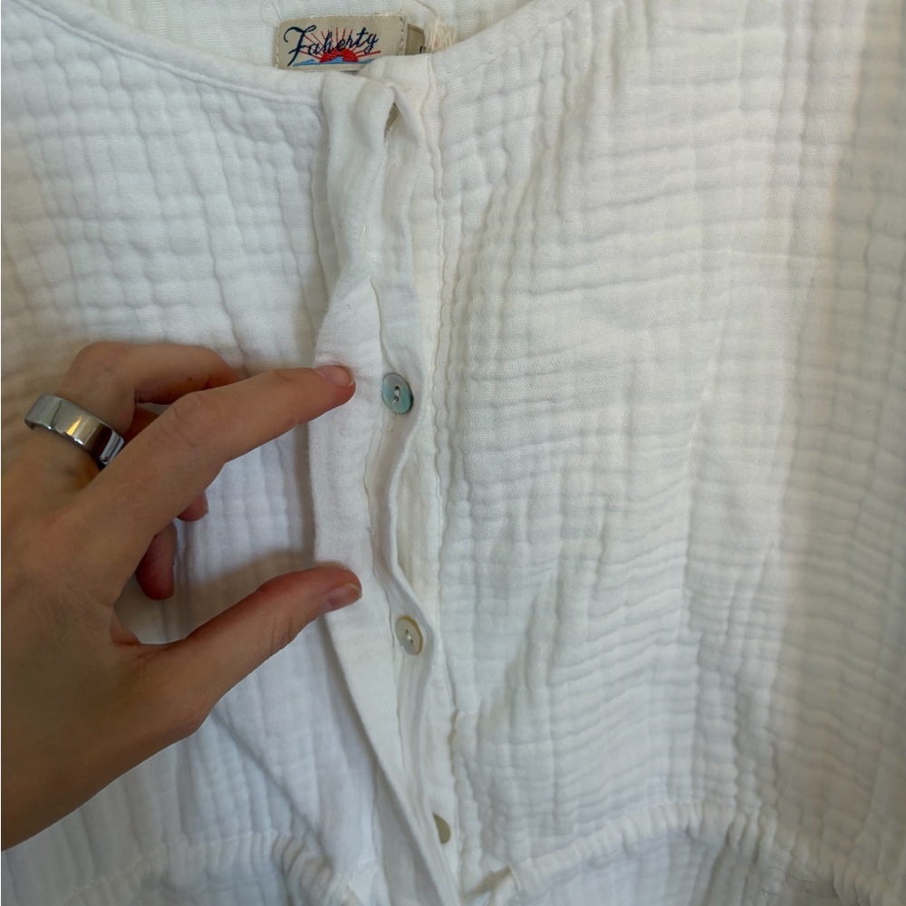 FAHERTY Dream Cotton Leila Jumpsuit Large - Picture 6 of 9